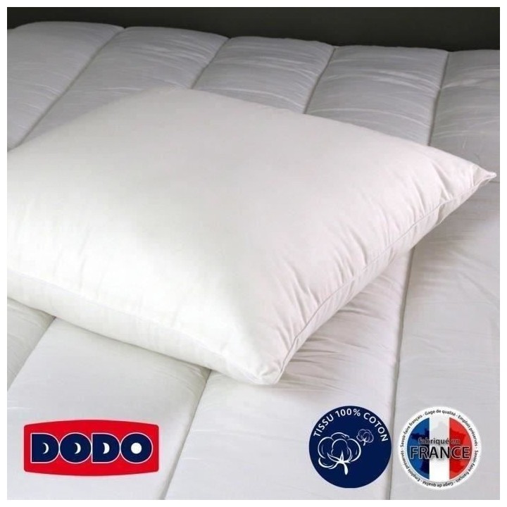 DODO Oreiller moelleux Imperial - 60 x 60 cm - Blanc