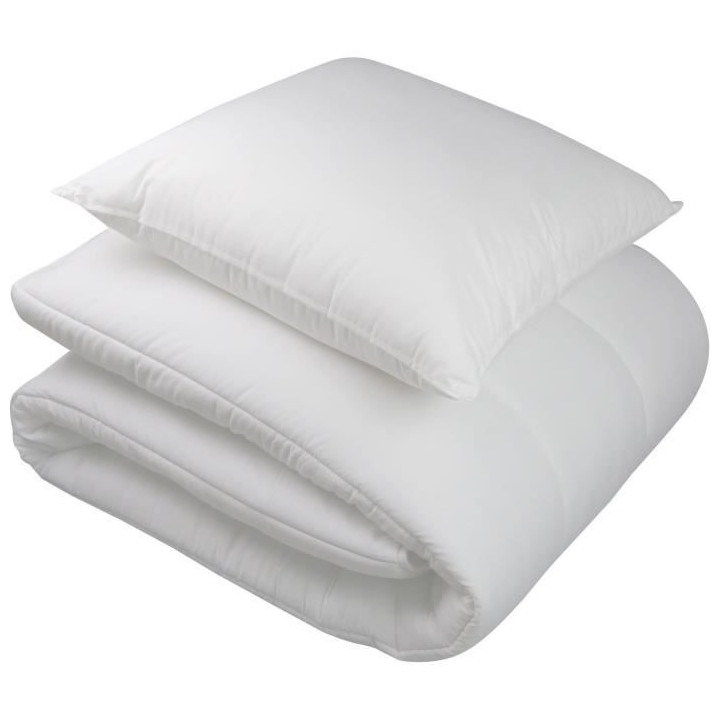 Pack Protection : Couette 140x200 cm + Taie d'oreiller + 1 Protege ore