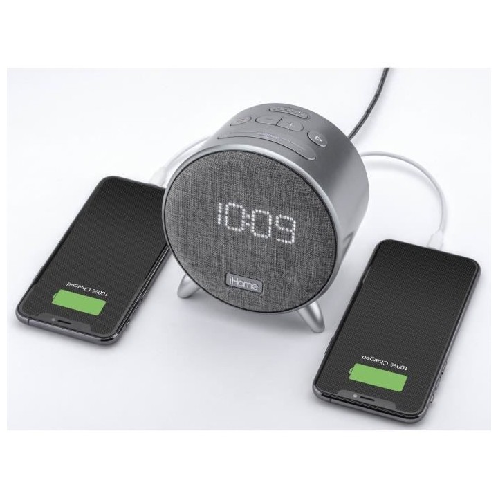 Réveil Bluetooth IHOME IBT235 Gris