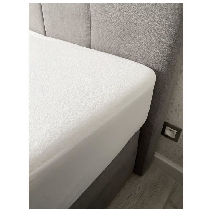 Protege matelas absorbant - 140x190 cm - Coton - Anti acariens