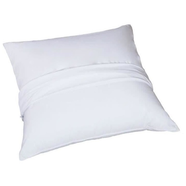 DODO Pack 2 oreillers tendance 60x60cm + 2 protege oreillers imperméa