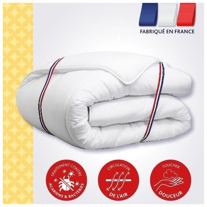 DODO Couette tempérée 300gr/m² anti-acarians VICTORIA 220x240 cm bl