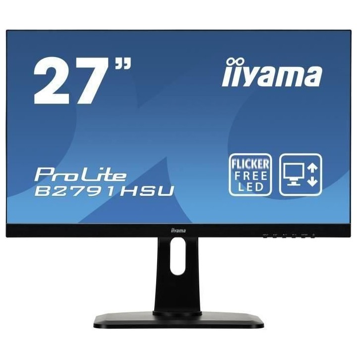 Ecran PC Gamer - IIYAMA ProLite B2791HSU-B1 - 27 FHD - 75 Hz -VGA/Disp