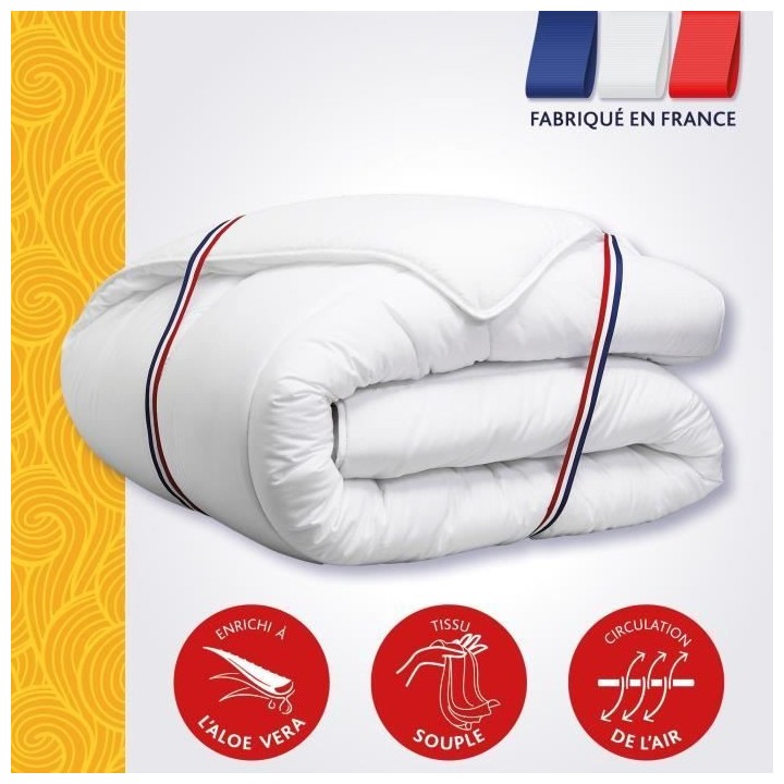 Couette 140x200 cm DODO ALoe - Tempérée - 300G/m² - Couette 1 perso