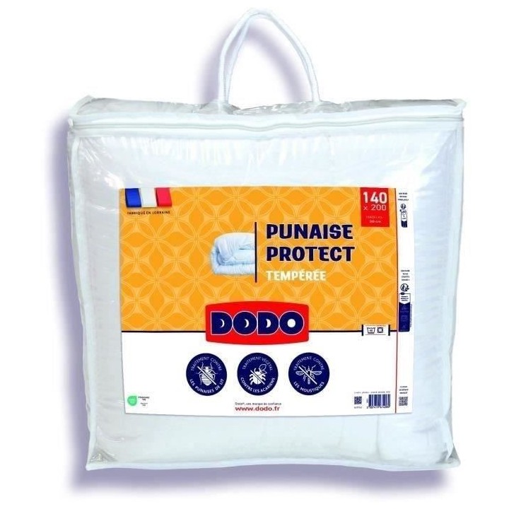 DODO Couette tempérée 300gr/m² 140x200 cm - Protection anti punaise