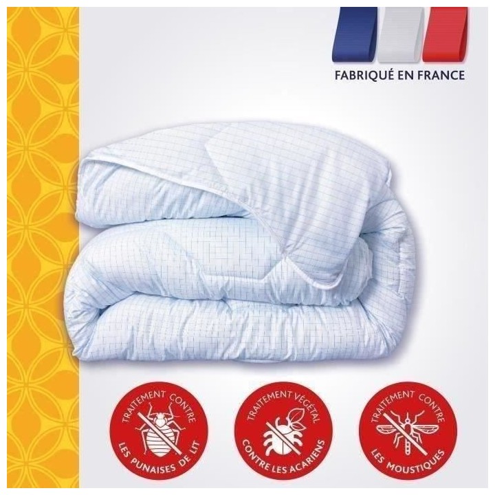 DODO Couette tempérée 300gr/m² 220x240 cm - Protection anti punaise