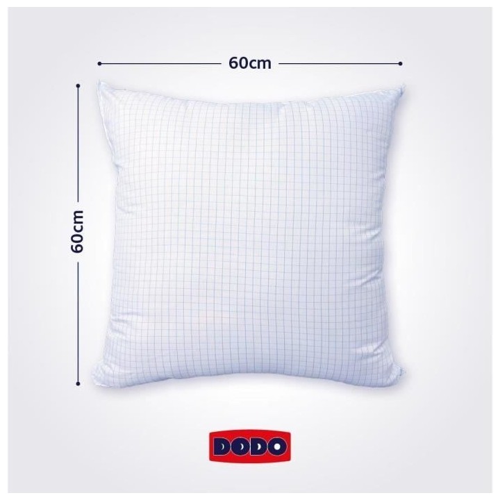 Oreiller médium DODO 60x60 cm - Protection anti punaise, anti acarien