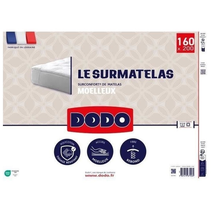 Surmatelas DODO - 160x200 cm