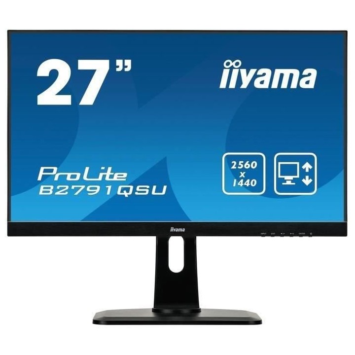 Ecran PC - IIYAMA ProLite B2791QSU-B1 - 27 WQHD - Dalle TN - 1ms - 75H
