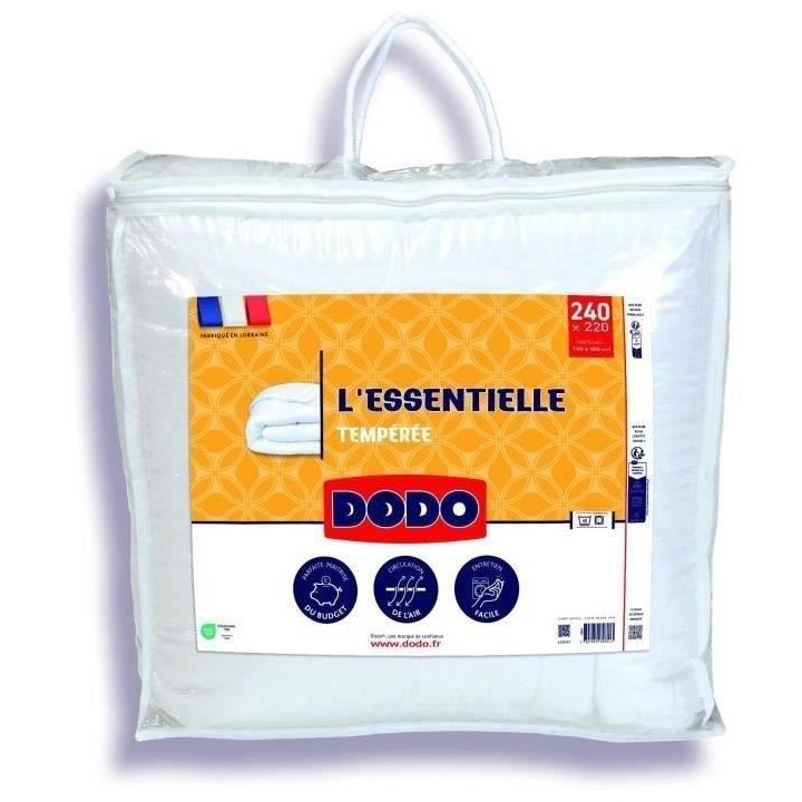 DODO Couette Tempérée - L'ESSENTIELLE - 220x240cm - 100% Polyester V