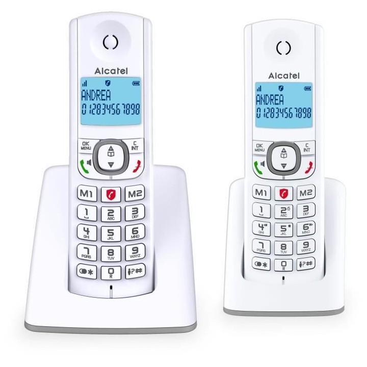 Téléphone sans fil - ALCATEL - F530 Duo - 2 combinés, blocage d'app