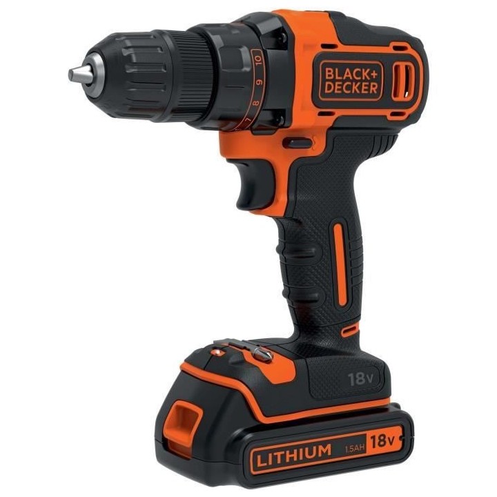 Perceuse Visseuse sans Fil - BLACK & DECKER - BDCDD186-QW - 18 V - 1 B