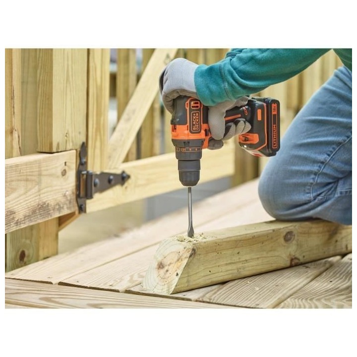 Perceuse Visseuse sans Fil - BLACK & DECKER - BDCDD186-QW - 18 V - 1 B