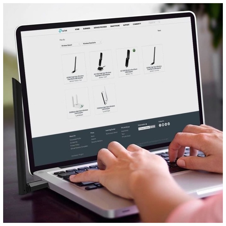 Clé WiFi AC1300 Mbps - TP-Link Archer T3U Plus - Antenne a gain élev