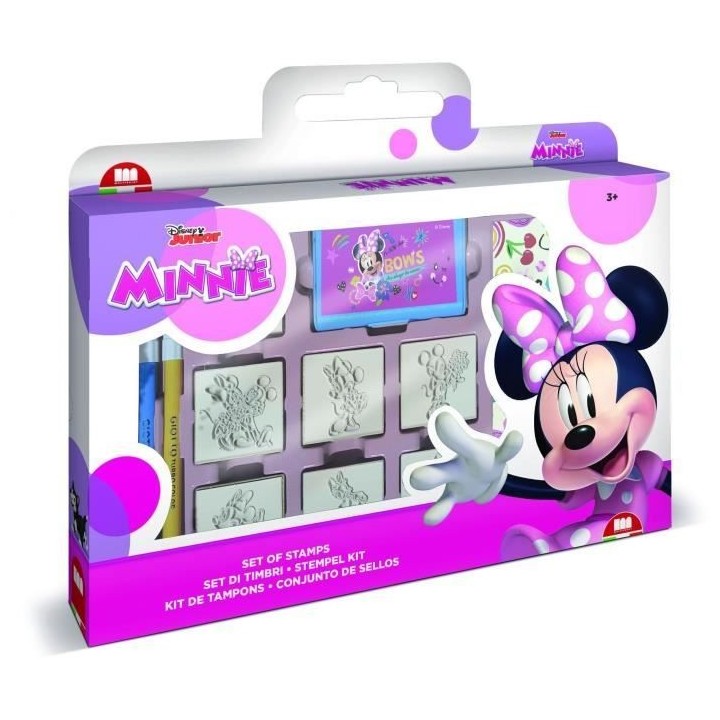Coffret de tampons - MULTIPRINT - 7866 - Minnie - 7 tampons bois et la