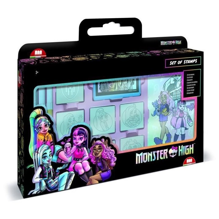 Coffret de tampons - MULTIPRINT - 7869 - Monster High - 7 tampons bois