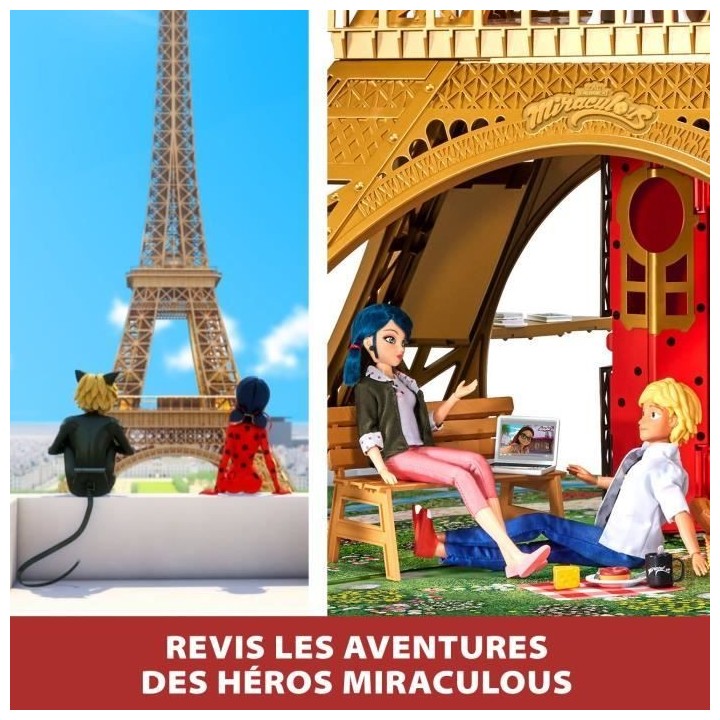 Playset deluxe Paris - BANDAI - Miraculous - Plus de 1,20 m avec acces