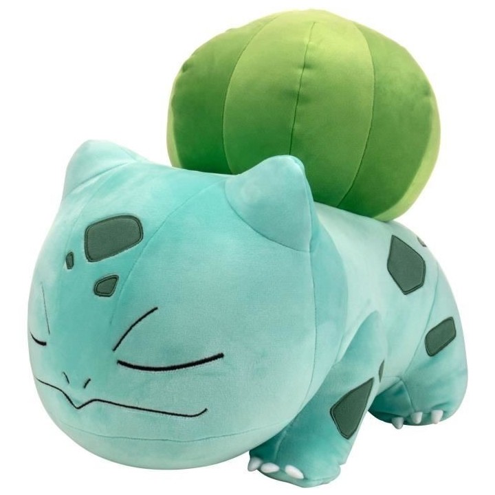 Peluche - BANDAI - Pokémon Bulbizarre dort - 40 cm, douce et moelleus