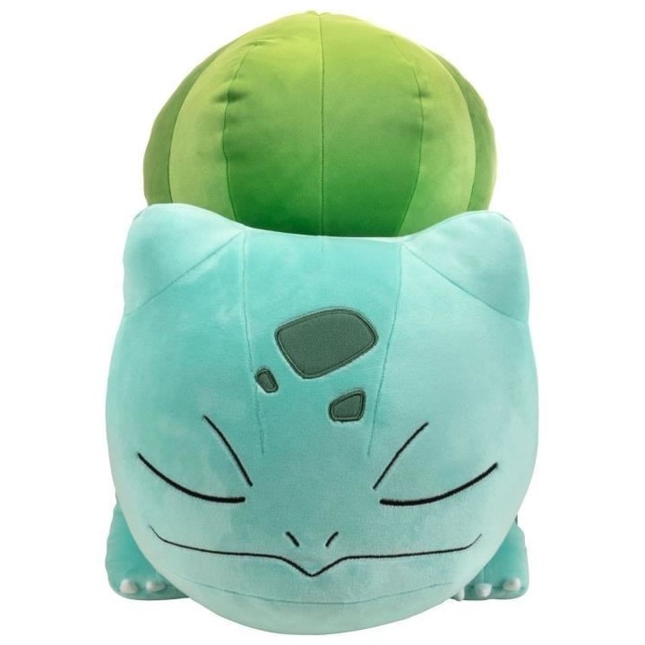 Peluche - BANDAI - Pokémon Bulbizarre dort - 40 cm, douce et moelleus