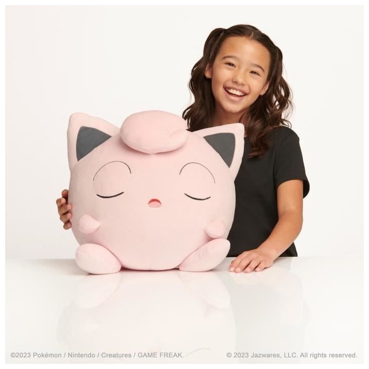 Peluche - BANDAI - Pokémon Rondoudou (Jigglypuff) - 40 cm, douce et m