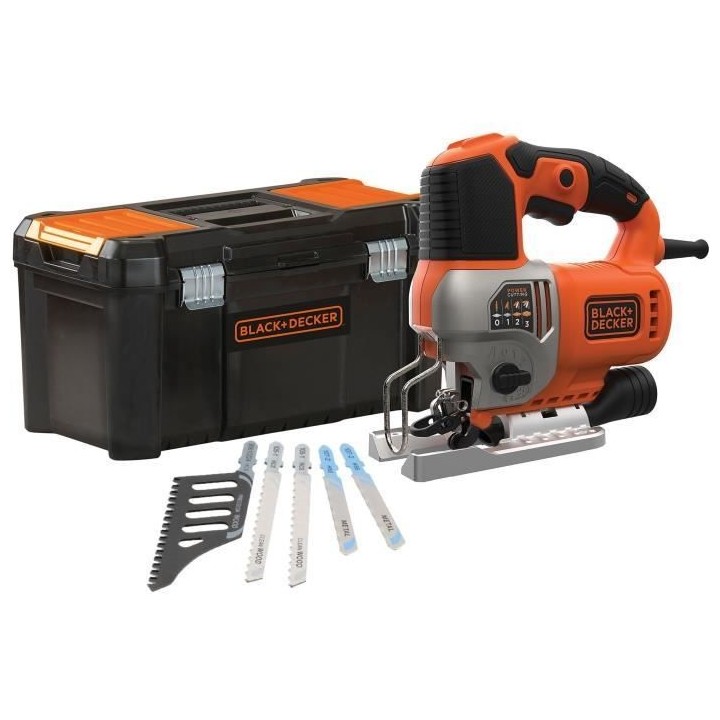 Scie sauteuse pendulaire filaire - BLACK & DECKER - BES610KA5-QS - 650