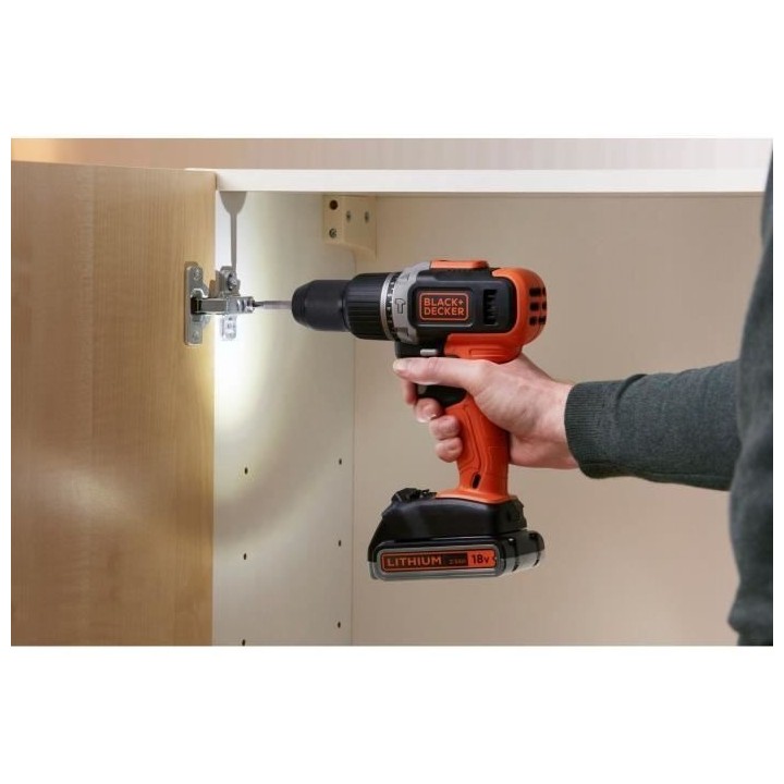 Perceuse a percussion sans fil - BLACK & DECKER - BCD003ME2SA-QW - 18