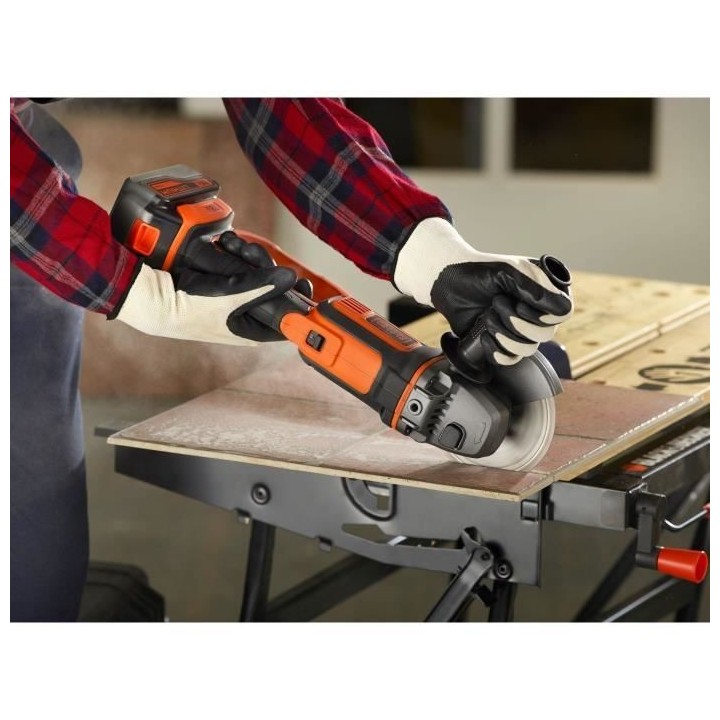 Meuleuse sans Fil - BLACK & DECKER - BCG720M1A5-QW - 18 V + 5 Disques