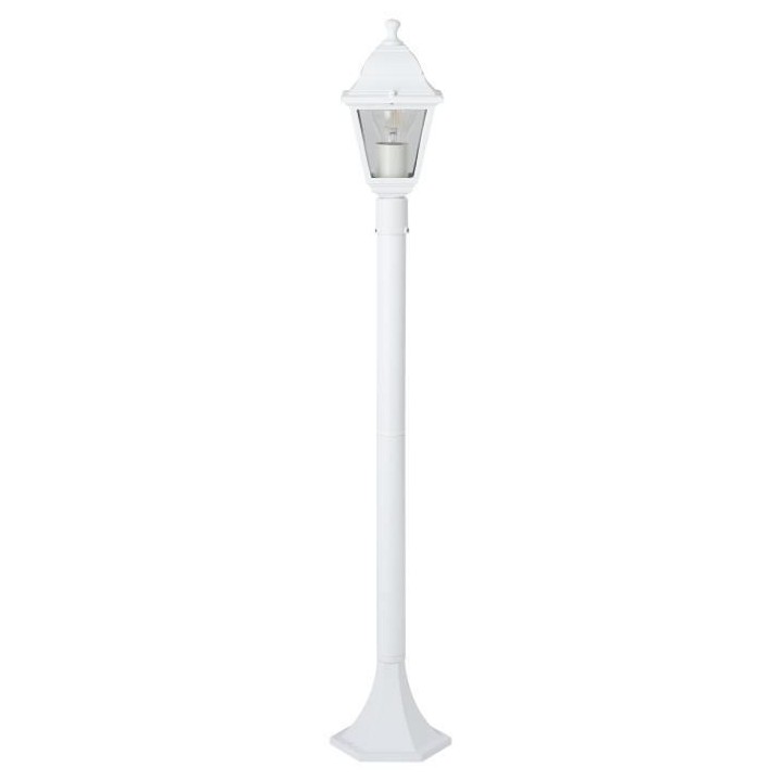 Lampadaire extérieur - BRILLIANT - NISSIE - Blanc - Métal/Verre - 1x