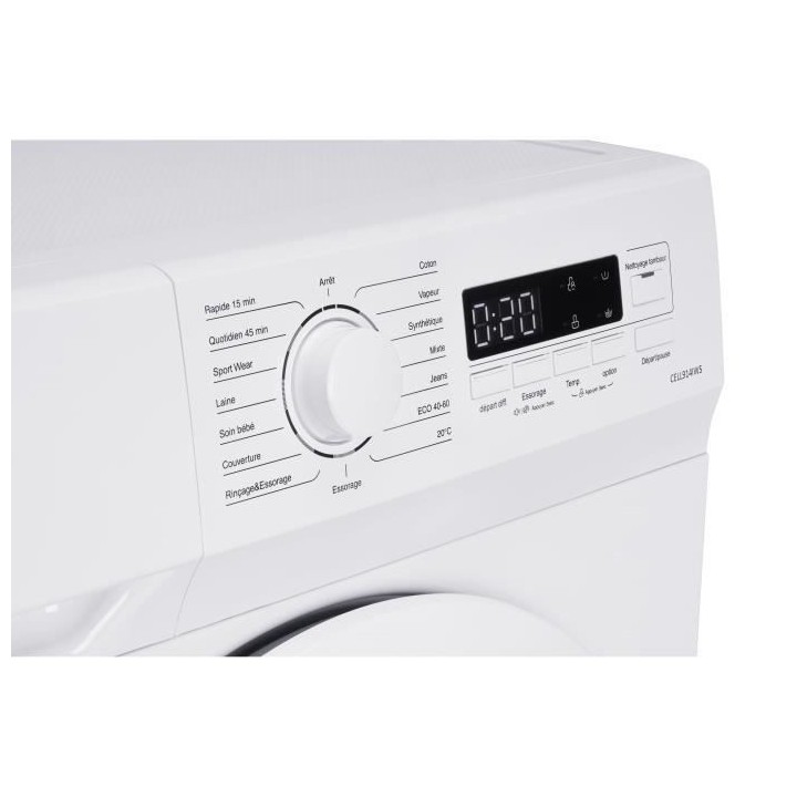 Lave-linge hublot CONTINENTAL EDISON CELL914IWS - 9 kg - Largeur 59,5