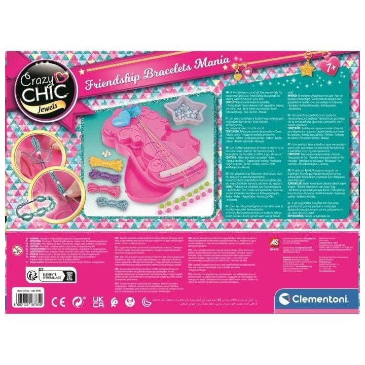 CLEMENTONI - Friendship bracelets Mania- Créer tes bracelets de l'ami
