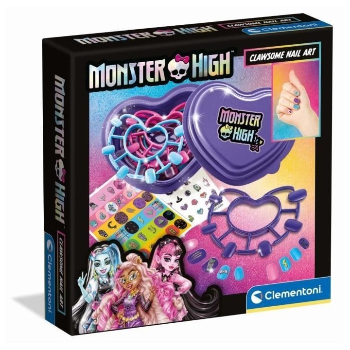 CLEMENTONI - Dark Nail Monster High - Faux ongles a décorer theme Mon
