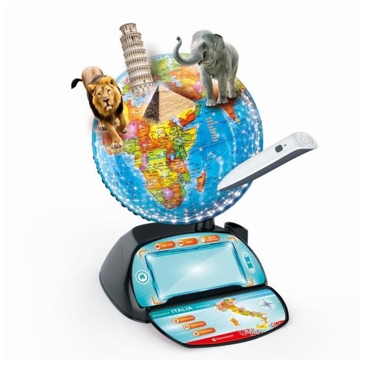 CLEMENTONI - Exploraglobe - Voyage en temps réel - 3 modes de jeu et