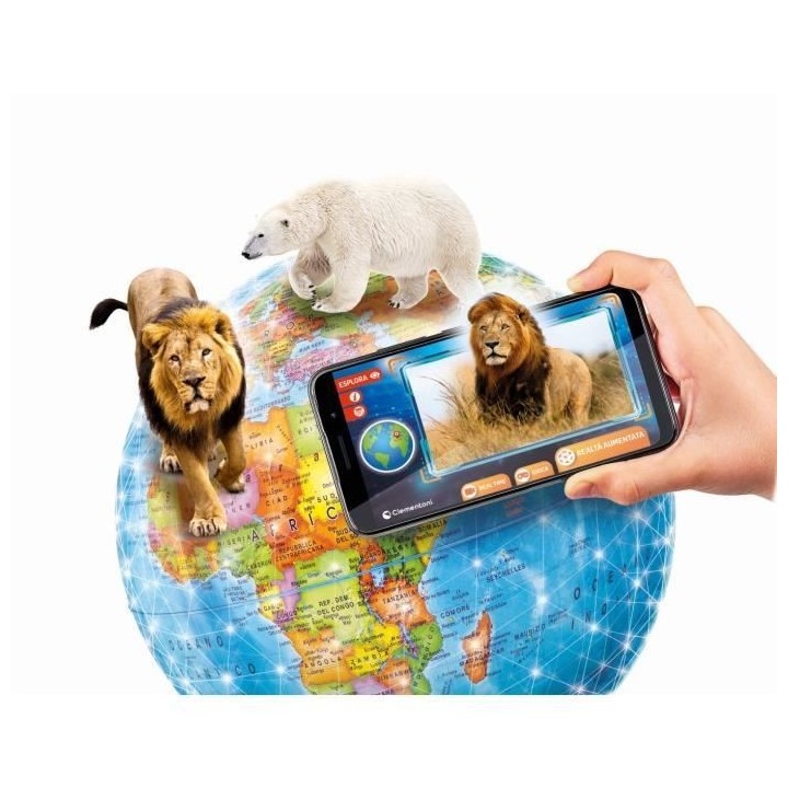 CLEMENTONI - Exploraglobe - Voyage en temps réel - 3 modes de jeu et