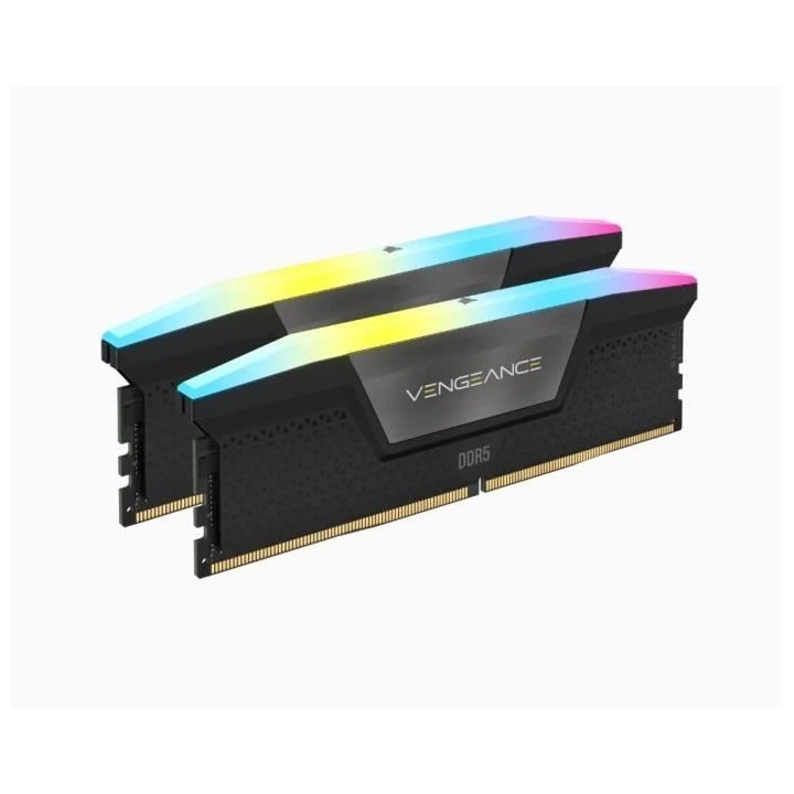 Mémoire RAM - CORSAIR - Vengeance RGB DDR5 - 32GB 2x16GB DIMM - 5600
