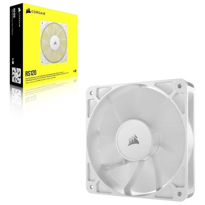 Ventilateur PWM 120mm - CORSAIR - RS120 - Blanc