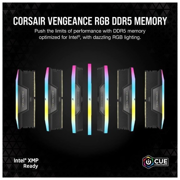 RAM - CORSAIR Vengeance RGB DDR5 - 32GB 2x16GB DIMM - 5200MHz - Unbuff