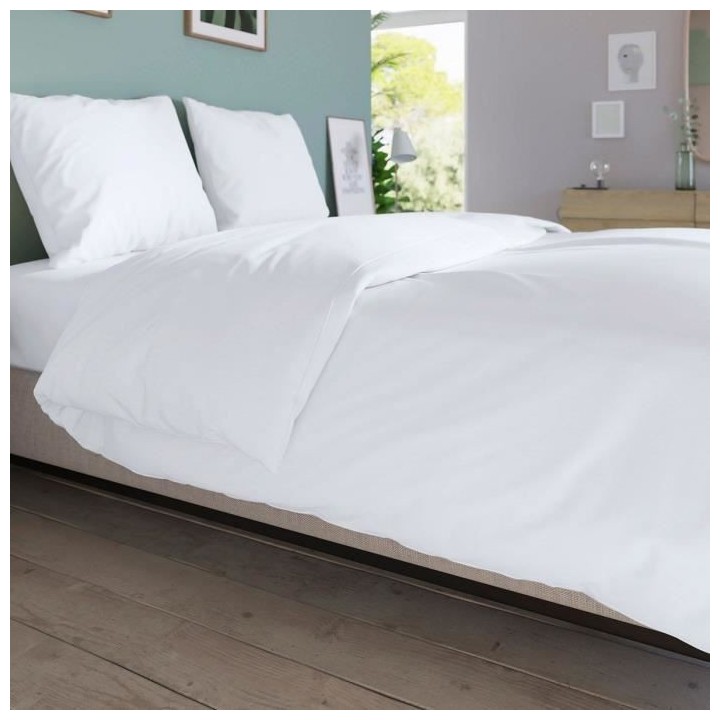 Drap housse DODO - 140x190 cm - Coton - Coutil 32 cm - Blanc