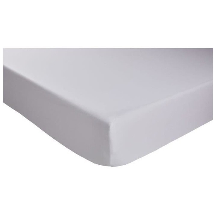 Drap housse DODO - 140x190 cm - Coton - Coutil 32 cm - Blanc