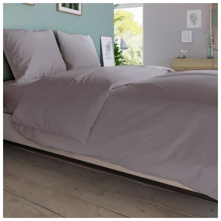 DRAP HOUSSE DODO - ANTIBACTERIENS - TAUPE - 90X190 cm - Bonnet 32 cm