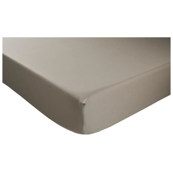 DRAP HOUSSE DODO - ANTIBACTERIENS - TAUPE - 140X190 cm - Bonnet 32 cm