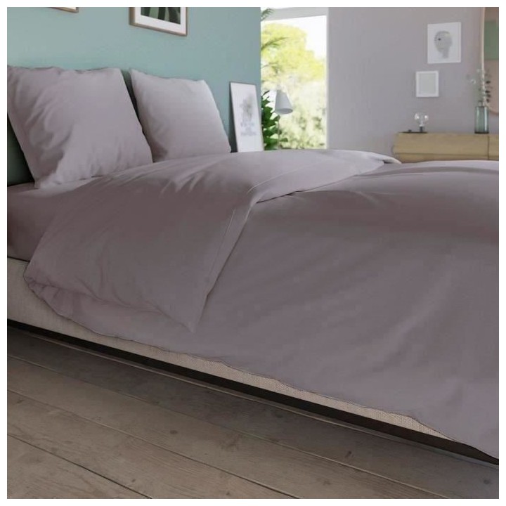 DODO - Housse de couette - 260x240 cm - Coton - Antibactérien - Taupe