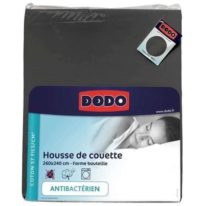 Housse de couette DODO - 260x240 cm - Coton - Antibactérien