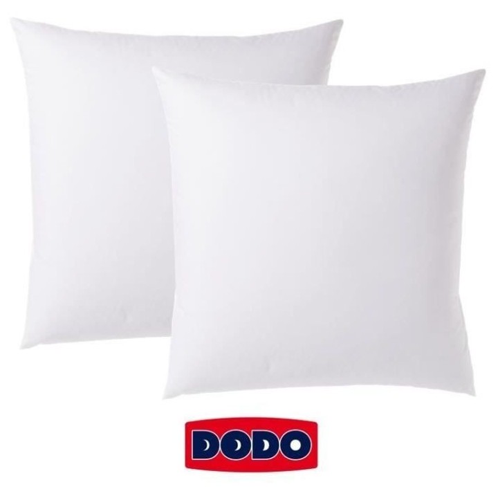 LOT DE 2 TAIES D'OREILLER DODO - BLANC - 65X65 cm