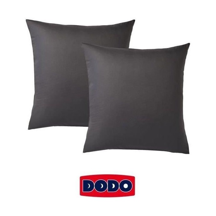 Lot de 2 taies d'oreiller carrées DODO - 65x65 cm - Blanc