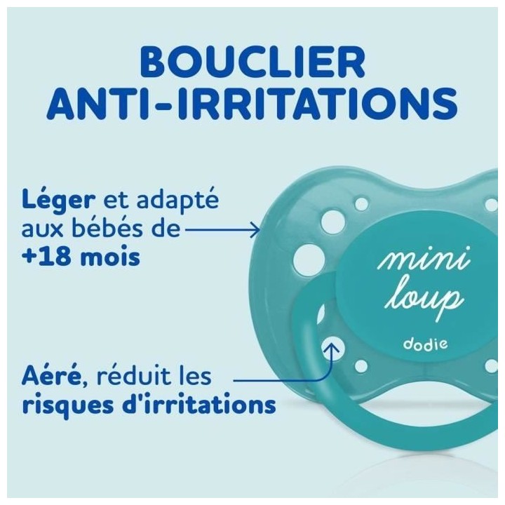 Lot de 6 sucettes - DODIE - +18 mois - Garçon