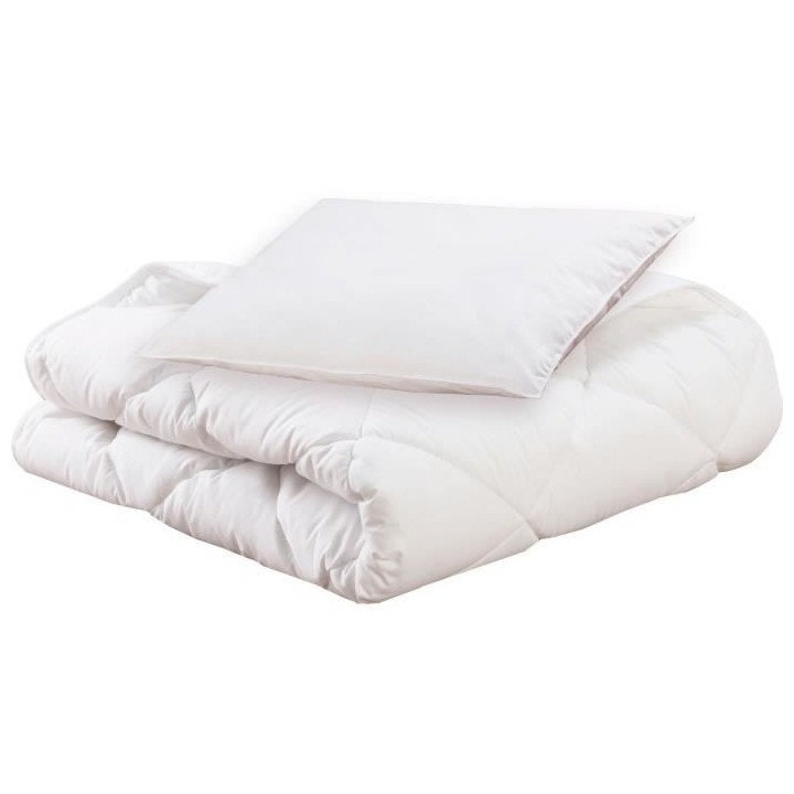 Pack bio Couette 100x140cm + oreiller 40x60cm - MON P'TIT DODO - Chaud