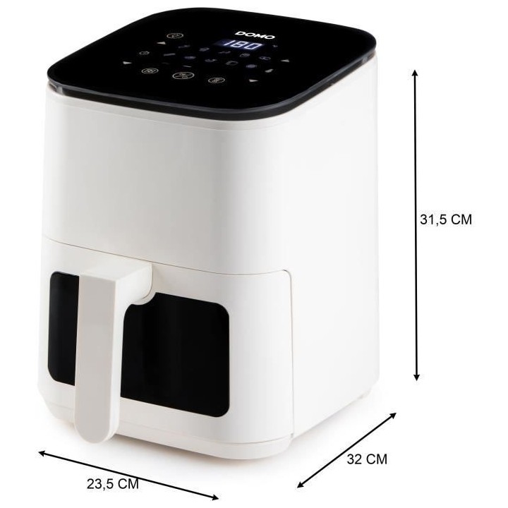 Friteuse a air chaud - DOMO - DO541FR - 3.5L - Ecran digital - Deli-Fr