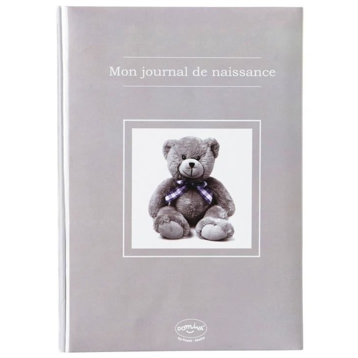 Journal de naissance - DOMIVA - Ourson - Taupe