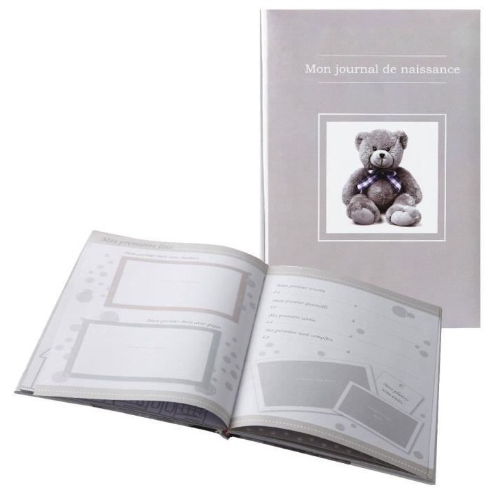 Journal de naissance - DOMIVA - Ourson - Taupe