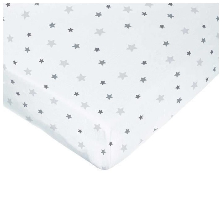 Drap housse imprimé étoiles - DOMIVA - 60 x 120 cm - Jersey - oeko-T